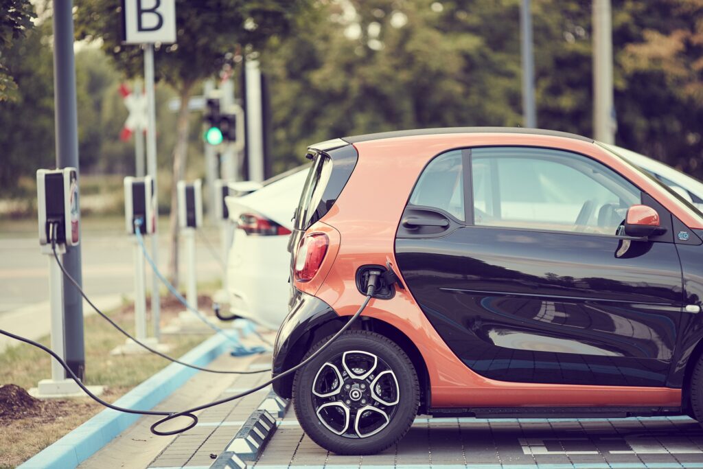 Electric Smart Car charging