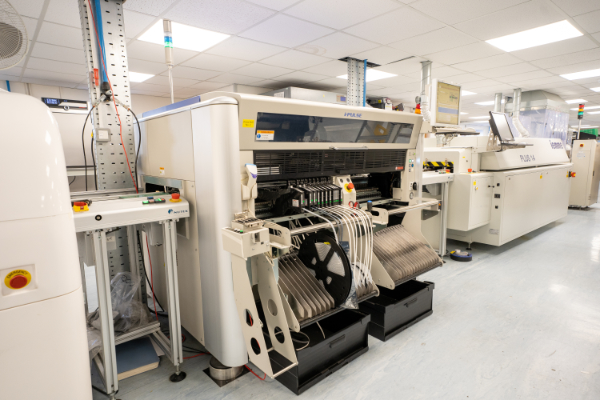 Surface mount equipment in a factory